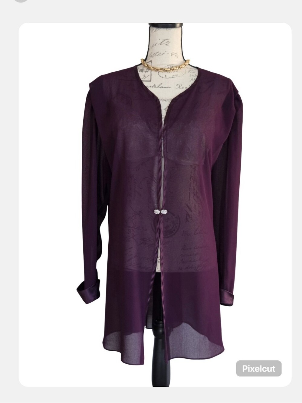 Sheer Plum Jacket. - Picture 2 of 6